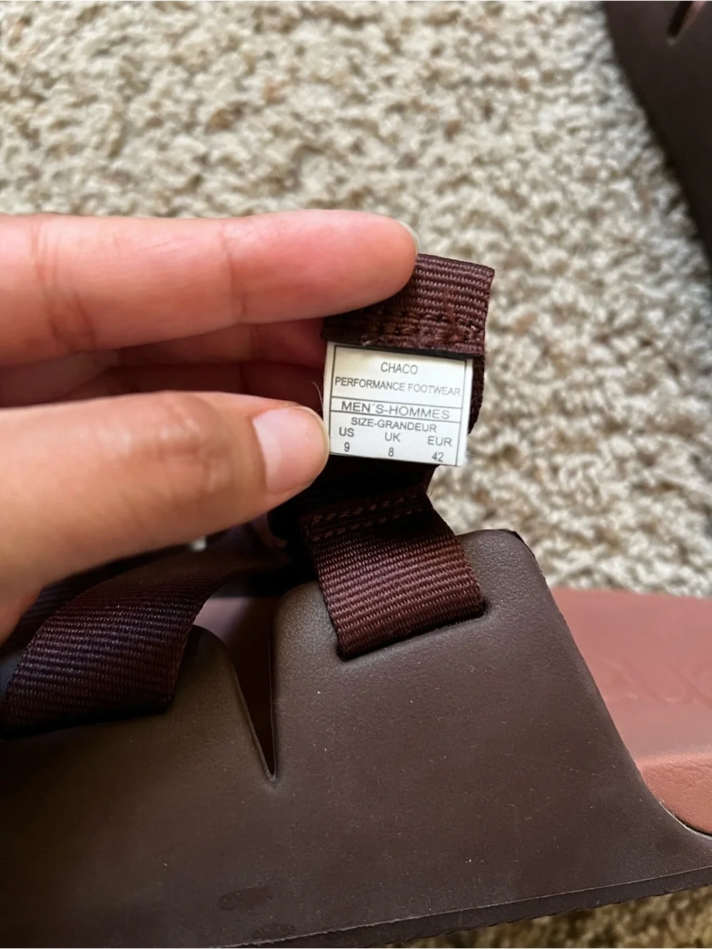 Chaco Brown Adjustable Slide Sandals